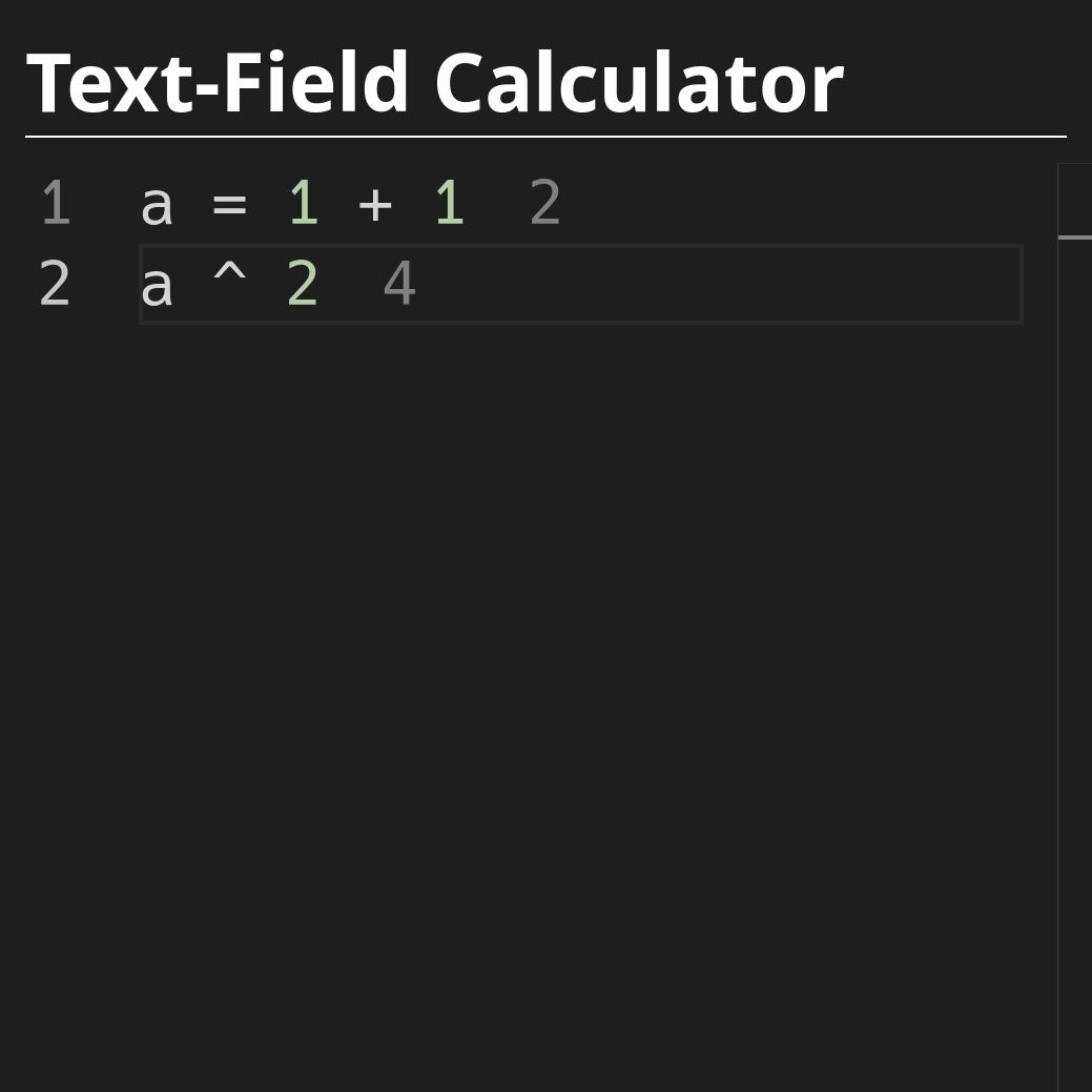 Text-Field Calculator